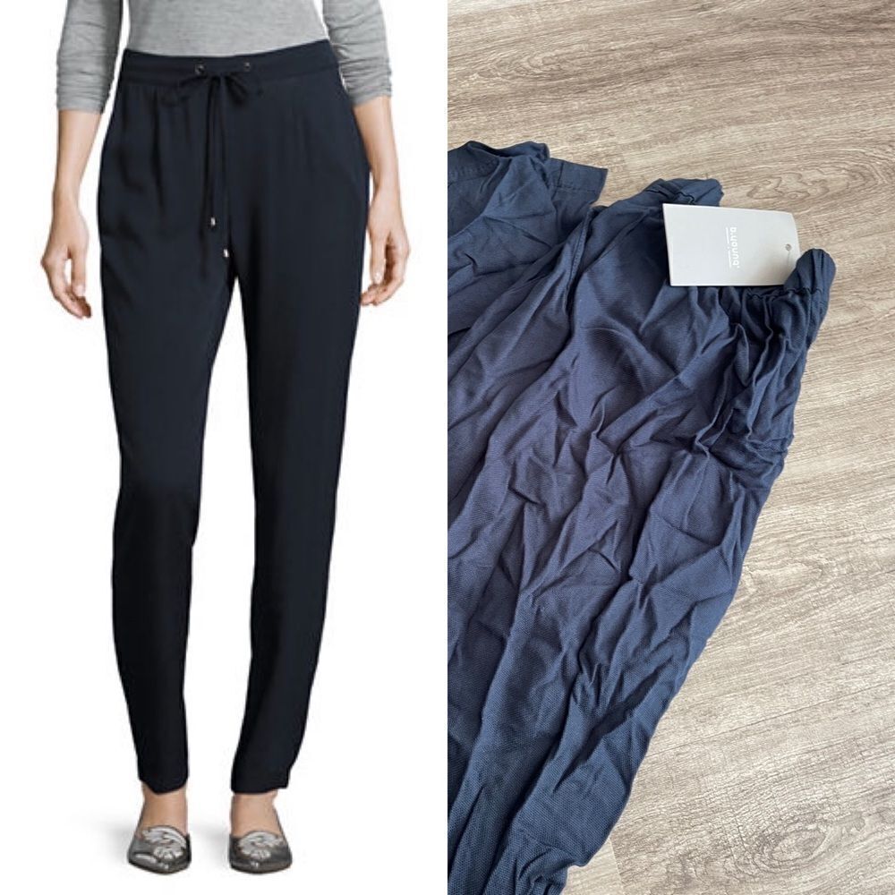 B. Young Hyra Pleated Pants-BLUE-36